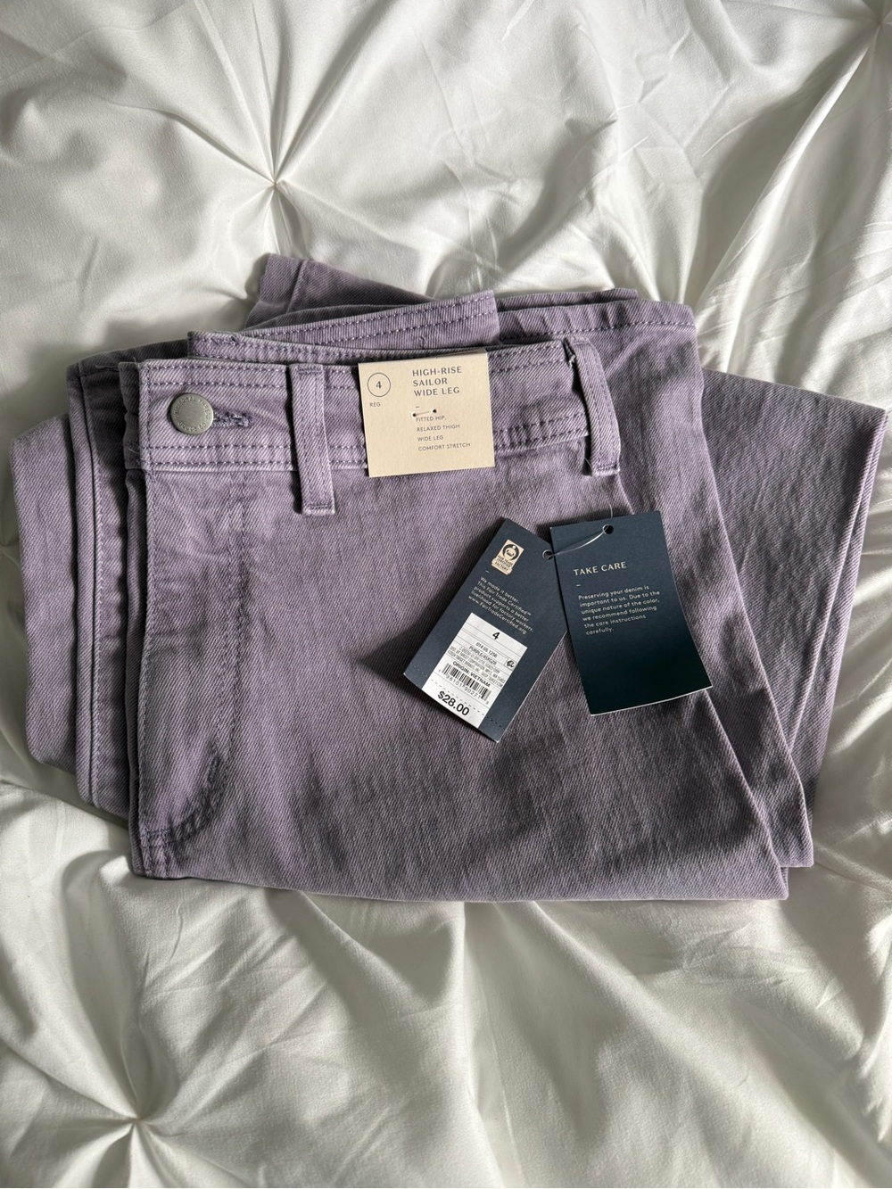 Universal Thread High-Rise Wide Leg Jeans in Lavender